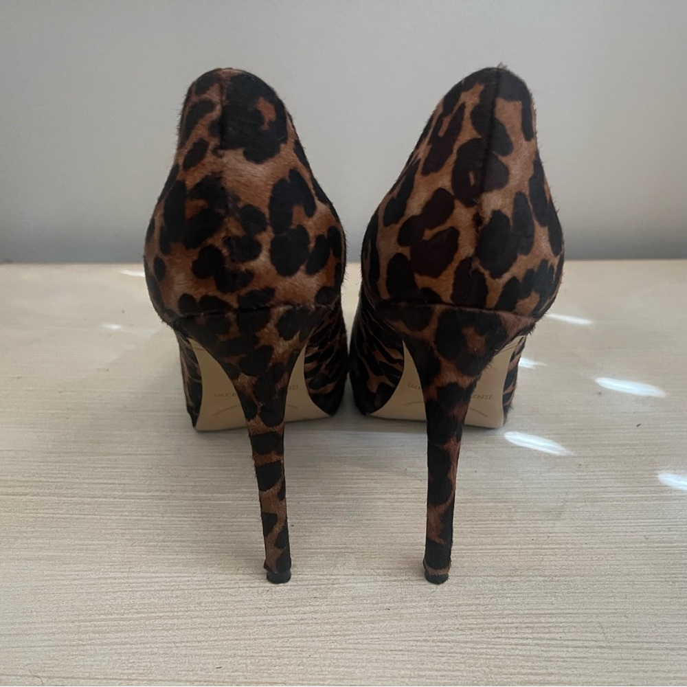 Enzo Angiolini Leopard Print Haircalf Pumps 7 Animal Print Stiletto Heels 4.5” - Picture 4 of 6